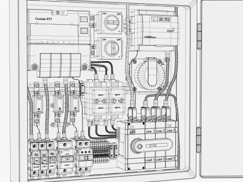 Electrical Power Distribution Box M1 3D Model