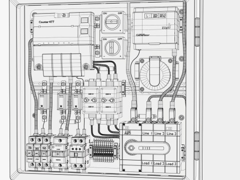 Electrical Power Distribution Box M1 3D Model