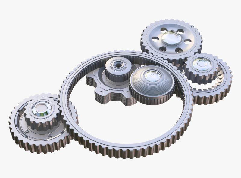 Gear Mechanism M2 Model 3D .c4d .max .obj .3ds .fbx .stl .blend