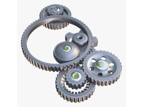 Gear Mechanism M2 Model 3D