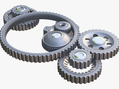 Gear Mechanism M2 Model 3D