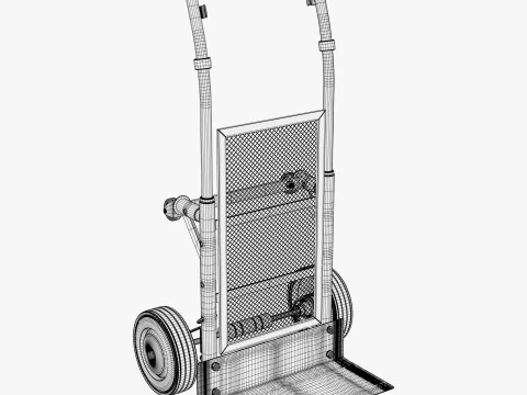 Manual Truck Luggage Cart M1 3D Model
