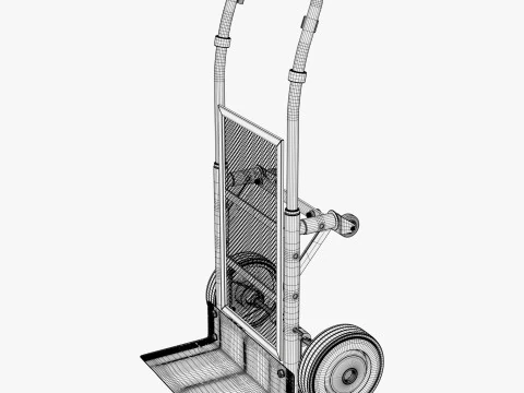 Manual Truck Luggage Cart M1 3D Model