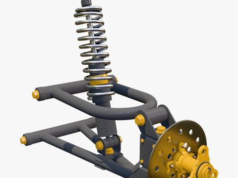 Suspension Shock Absorber Assembly M1 3D Modell