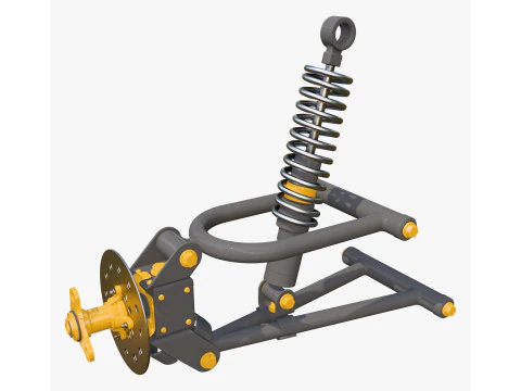 Suspension Shock Absorber Assembly M1 3D Model