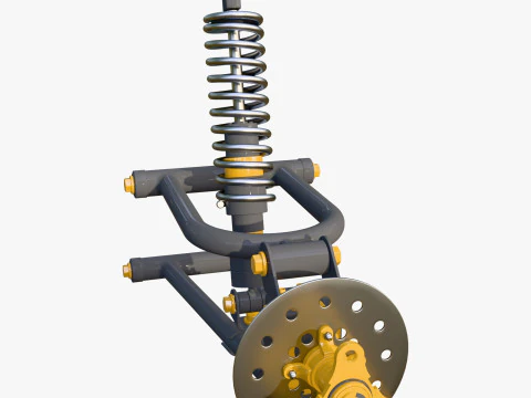 Suspension Shock Absorber Assembly M1 3D Model