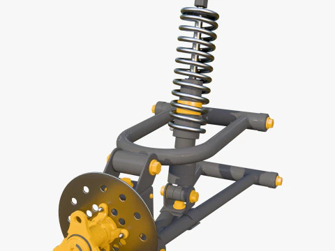 Suspension Shock Absorber Assembly M1 3D Model