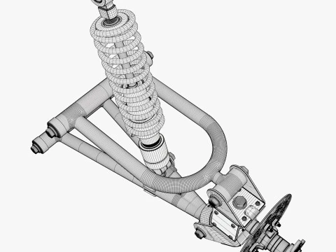 Suspension Shock Absorber Assembly M1 3D Model