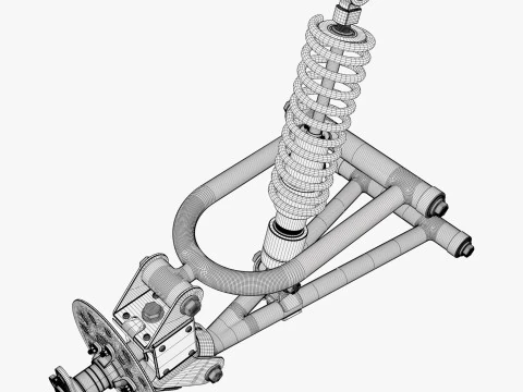 Suspension Shock Absorber Assembly M1 3D Model