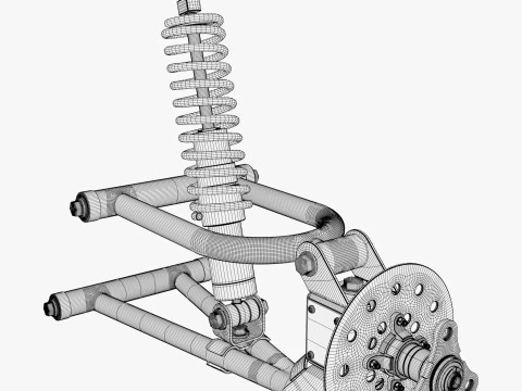 Suspension Shock Absorber Assembly M1 3D Model