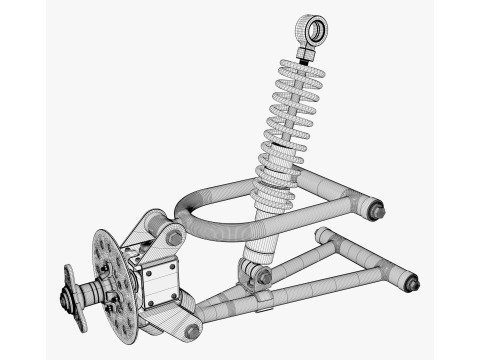 Suspension Shock Absorber Assembly M1 3D Modell