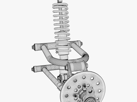 Suspension Shock Absorber Assembly M1 3D Model