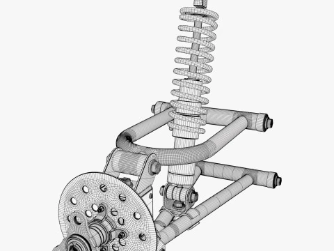Suspension Shock Absorber Assembly M1 3D Model