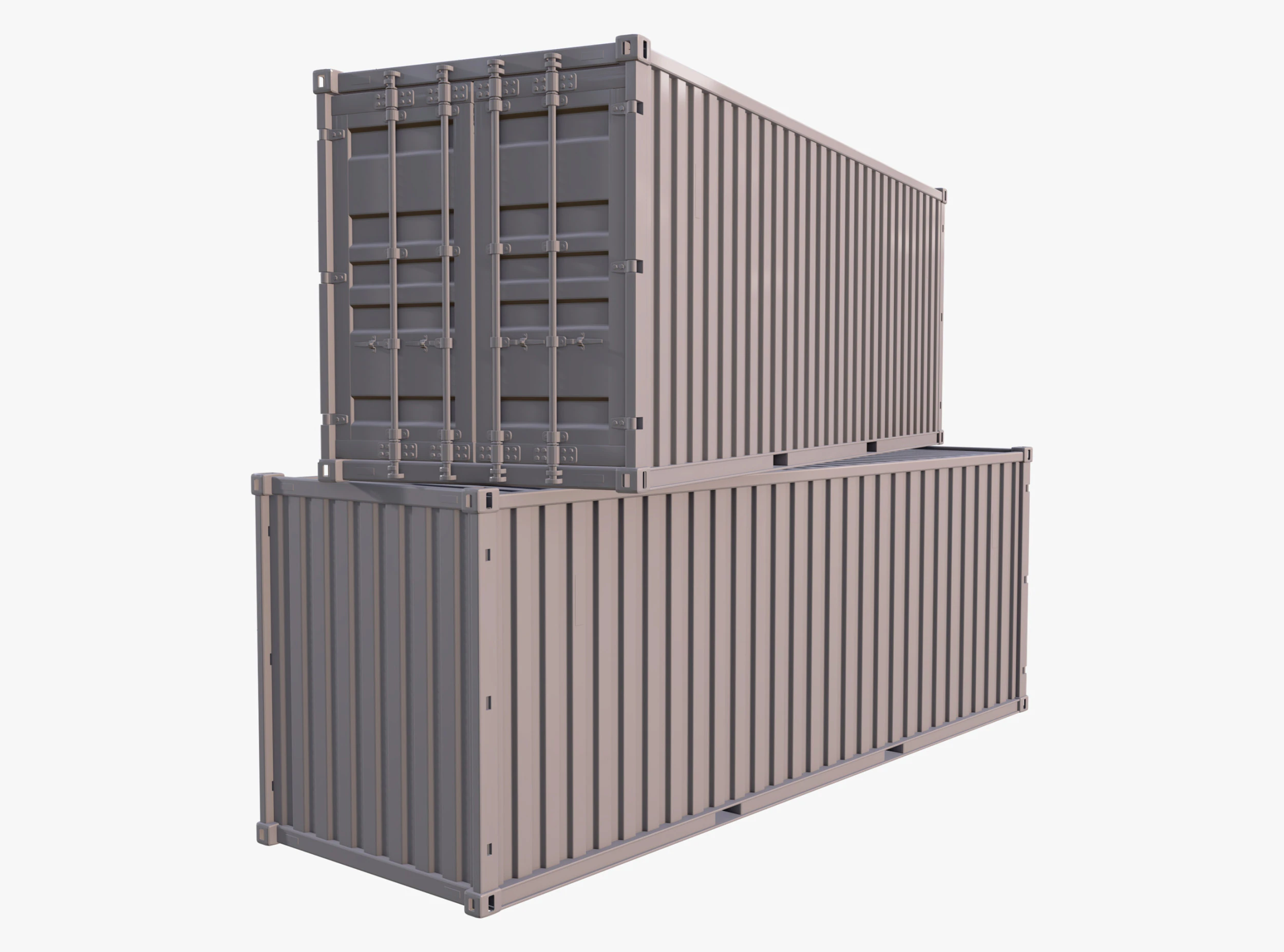 Cargo Shipping Container M1 3D Model .c4d .max .obj .3ds .fbx .stl .blend