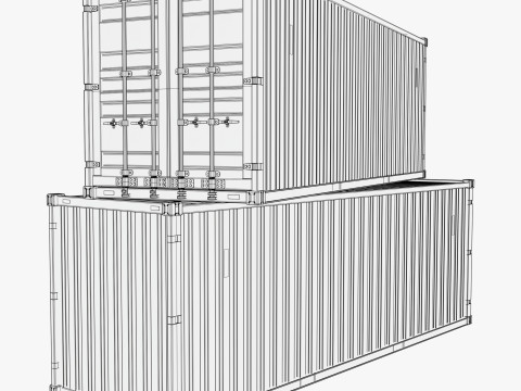 Cargo Shipping Container M1 Modelo 3D