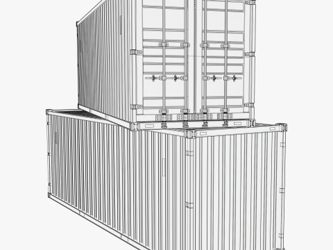 Cargo Shipping Container M1 Modelo 3D