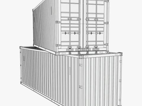 Cargo Shipping Container M1 3D Model