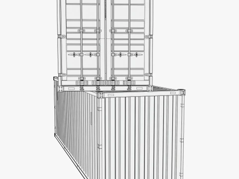 Cargo Shipping Container M1 3D Model