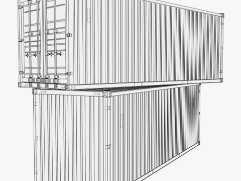 Cargo Shipping Container M1 Modelo 3D
