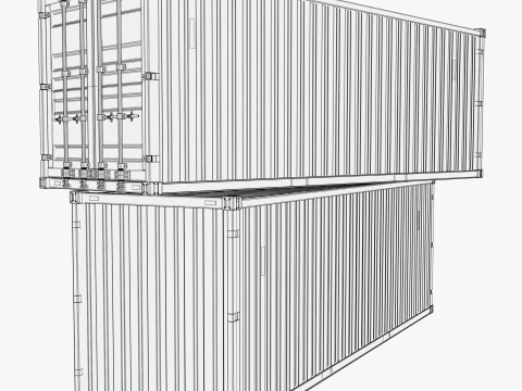 Cargo Shipping Container M1 3D Model