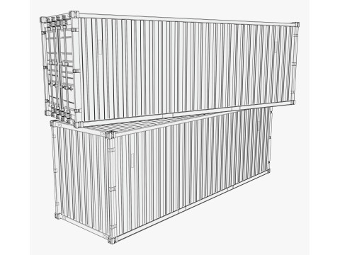 Cargo Shipping Container M1 Modelo 3D