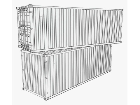 Cargo Shipping Container M1 3D Model
