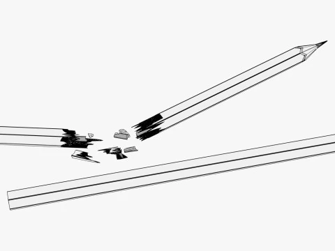 Pencil Whole and Broken M1 3D Model