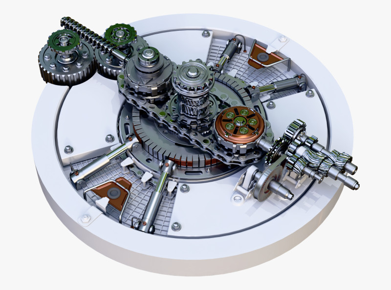 SciFi Generator Gear Mechanism M1 3D Model .c4d .max .obj .3ds .fbx .stl .blend 