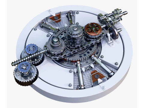 Meccanismo di ingranaggio del generatore SciFi M1 Modello 3D