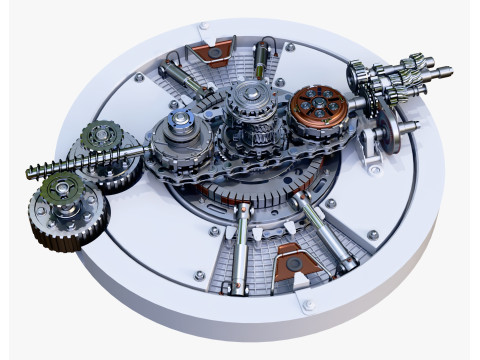 SciFi Generator Gear Mechanism M1 3D Model