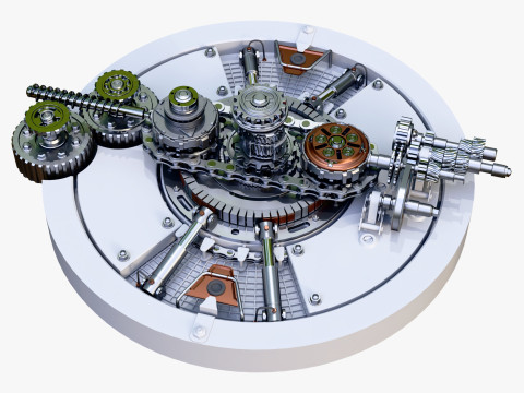 SciFi Generator Gear Mechanism M1 3D Model
