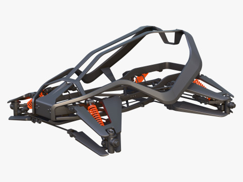 Buggy Frame with Suspension M1 3D मॉडल
