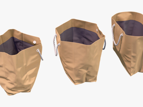 Eco Paper Shopping Bags Set M1 Modelo 3D
