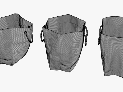 Eco Paper Shopping Bags Set M1 Modelo 3D