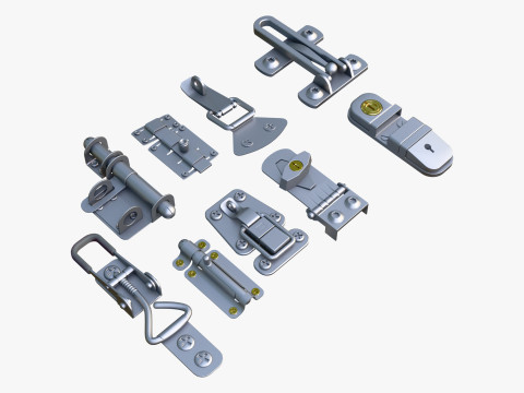 Metal Fastener and Clasp Set M1 Modelo 3D