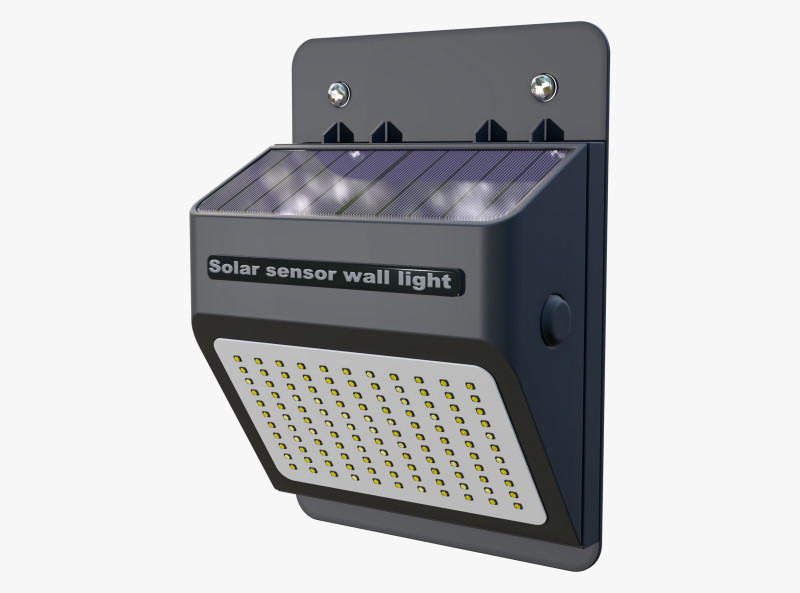 Solar Sensor Wall LED Light M1 3D Модель .c4d .max .obj .3ds .fbx .stl .blend 