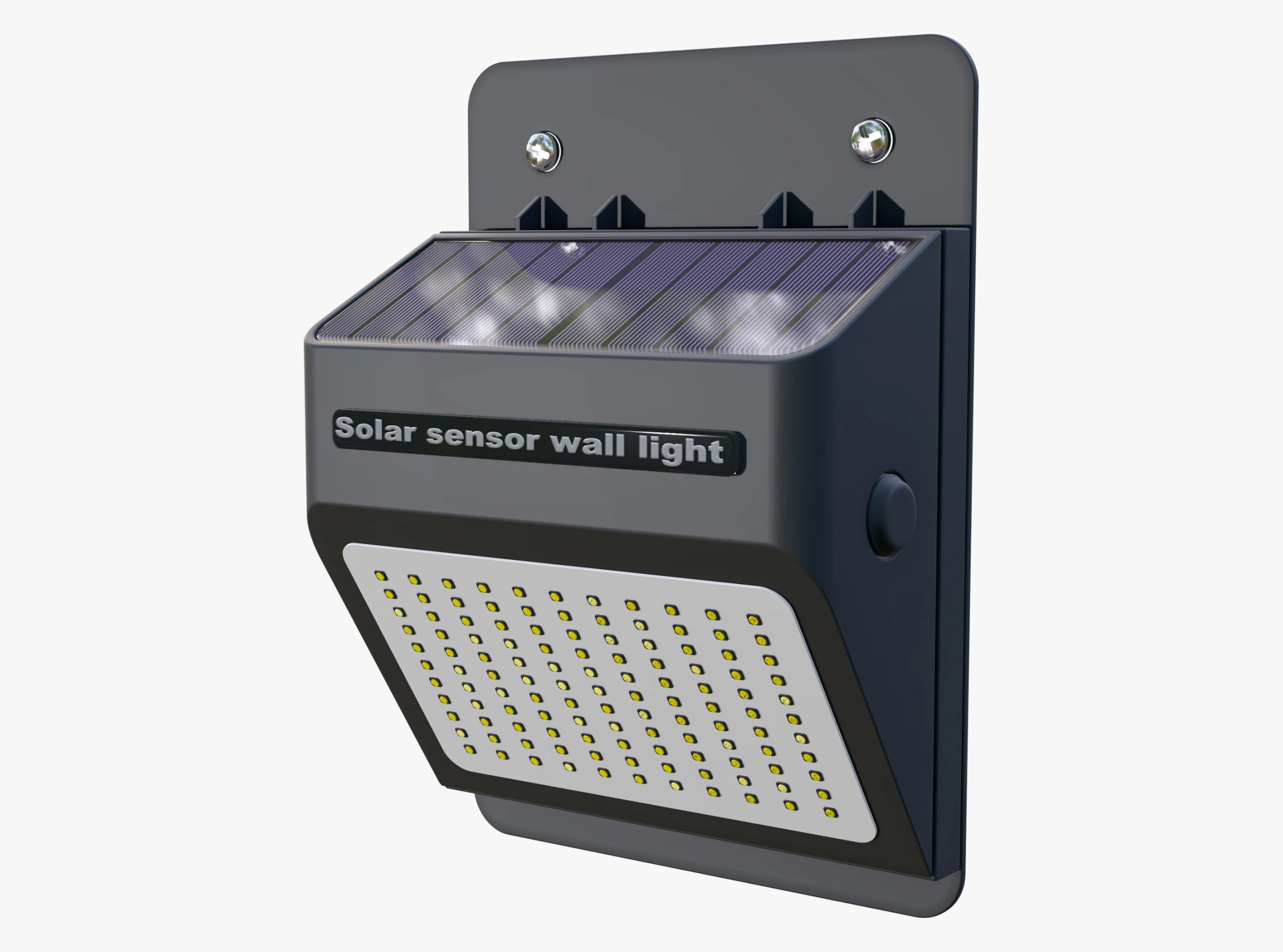 Solar Sensor Wall LED Light M1 3D Model .c4d .max .obj .3ds .fbx .stl .blend