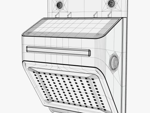 Solar Sensor Wall LED Light M1 3D Модель