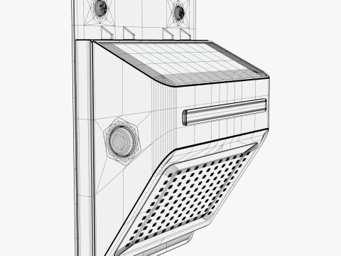 Solar Sensor Wall LED Light M1 3D Model