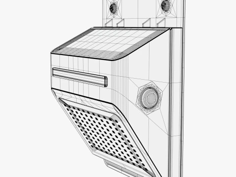 Solar Sensor Wall LED Light M1 3D Model