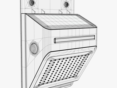 Solar Sensor Wall LED Light M1 3D Модель