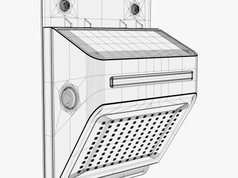 Solar Sensor Wall LED Light M1 3D Model