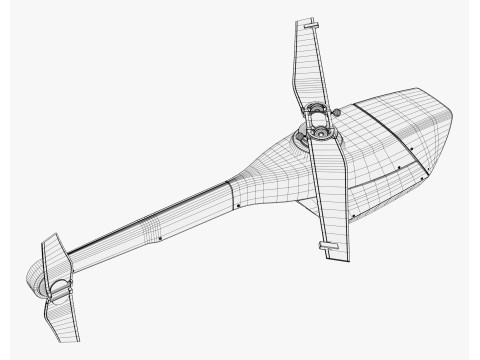 RC Helicopter Recon Drone M1 Modelo 3D