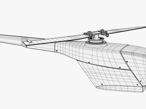 RC Helicopter Recon Drone M1 Modelo 3D