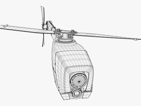 RC Helicopter Recon Drone M1 Modelo 3D