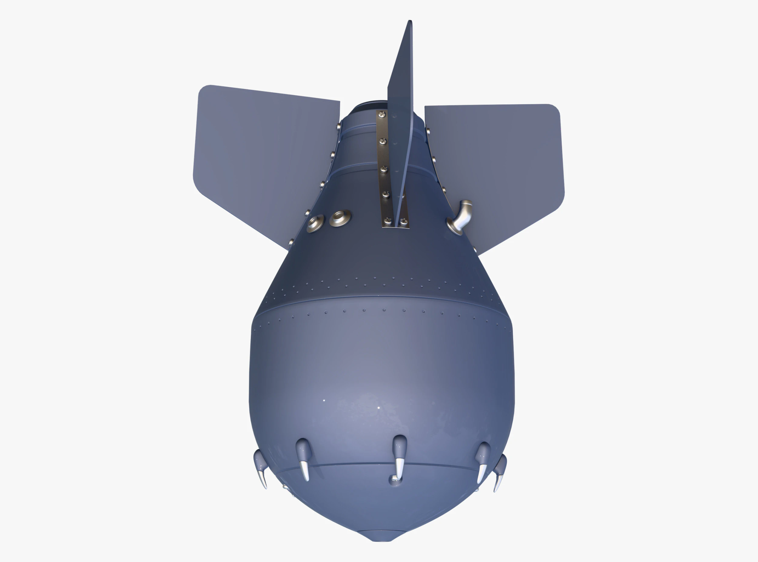 Air Dropped Bomb M1 3D Model .c4d .max .obj .3ds .fbx .stl .blend