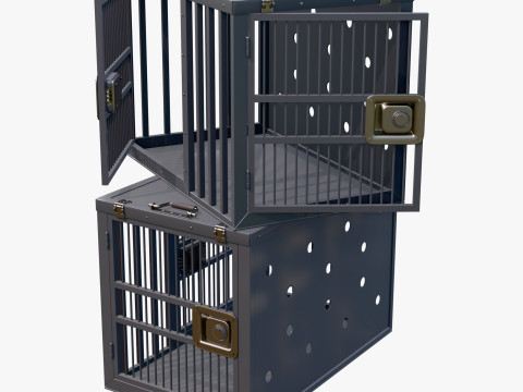 Metal Cage Box M1 3D Model