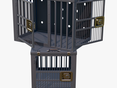 Metal Cage Box M1 3D Model