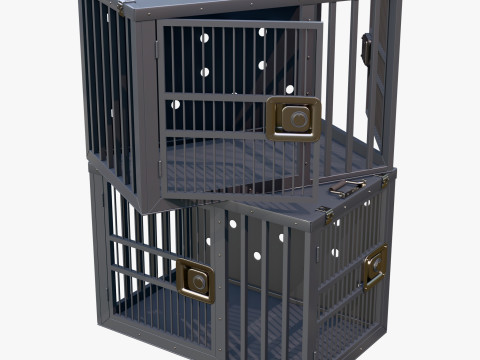 Metal Cage Box M1 3D Model