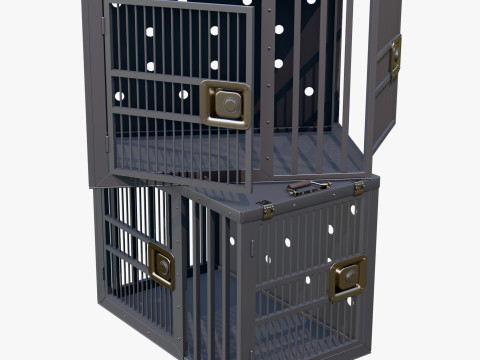 Metal Cage Box M1 3D Model